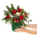 vánoční box s růžemi